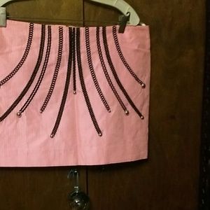 💗HOST PICK💗 NWT VERSACE Pink with Black Detail Skirt - 14 /48